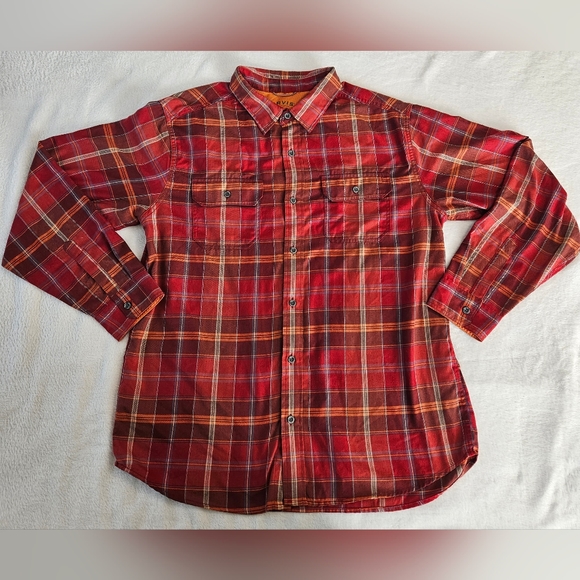 Orvis Other - Orvis mens xxl red plaid flannel long sleeve button up shirt